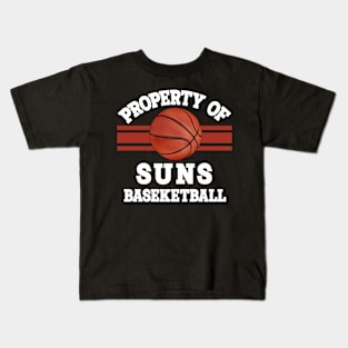 Proud Name Suns Graphic Property Vintage Basketball Kids T-Shirt